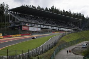 Sport car on Spa Francorchamps circuit